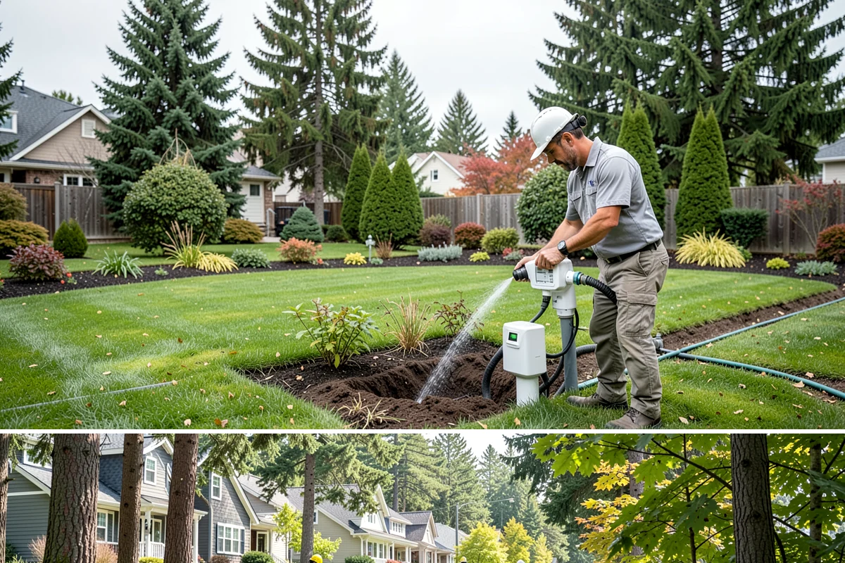 Dyed Mulch Installation in Normandy Park, King County, WA - Apply dyed mulch in spring for maximum color impact through summer, with an optional light fall top-up to carry the look into...