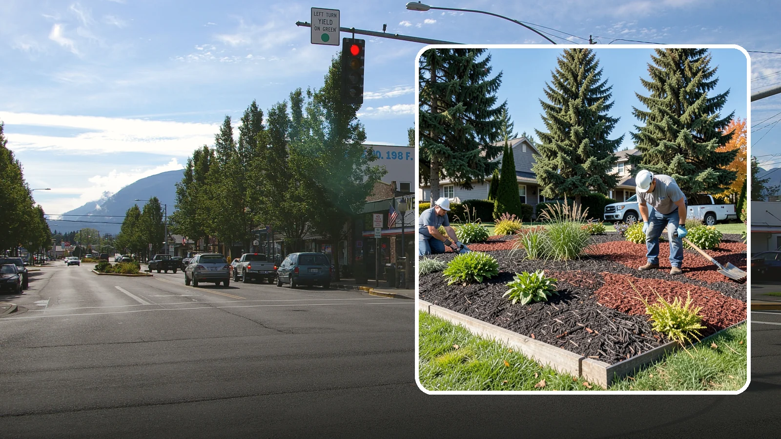 Dyed Mulch Installation in North Bend, King County, WA - We install colorfast dyed mulch in rich black, brown, or red tones that hold their color through the season.