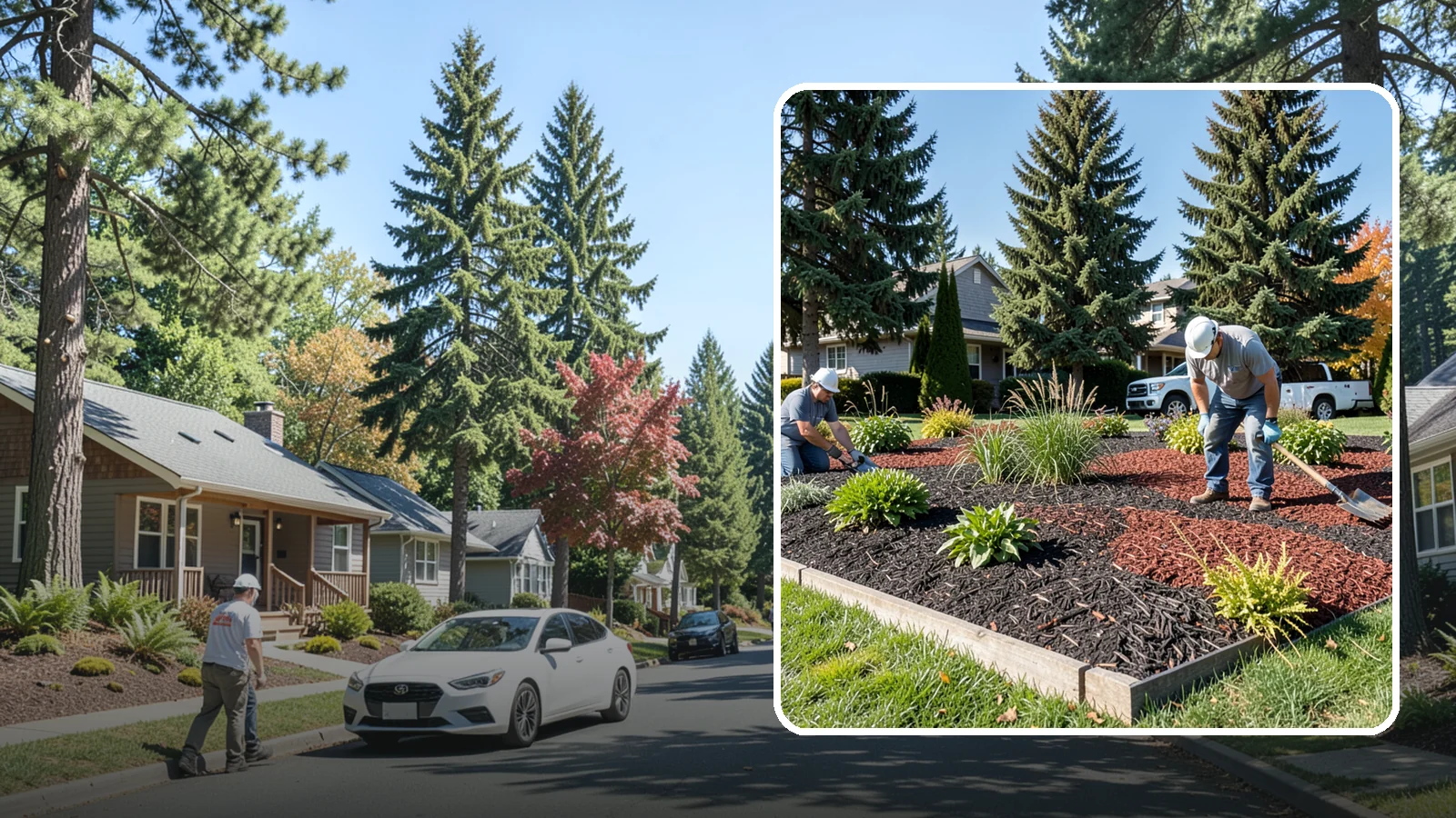 Dyed Mulch Installation in Orting, Pierce County, WA - We install colorfast dyed mulch in rich black, brown, or red tones that hold their color through the season.