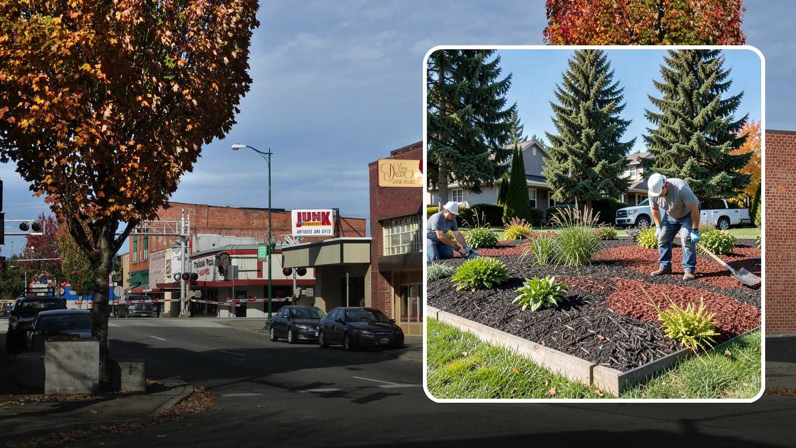 Dyed Mulch Installation in Puyallup, Pierce County, WA - We install colorfast dyed mulch in rich black, brown, or red tones that hold their color through the season.