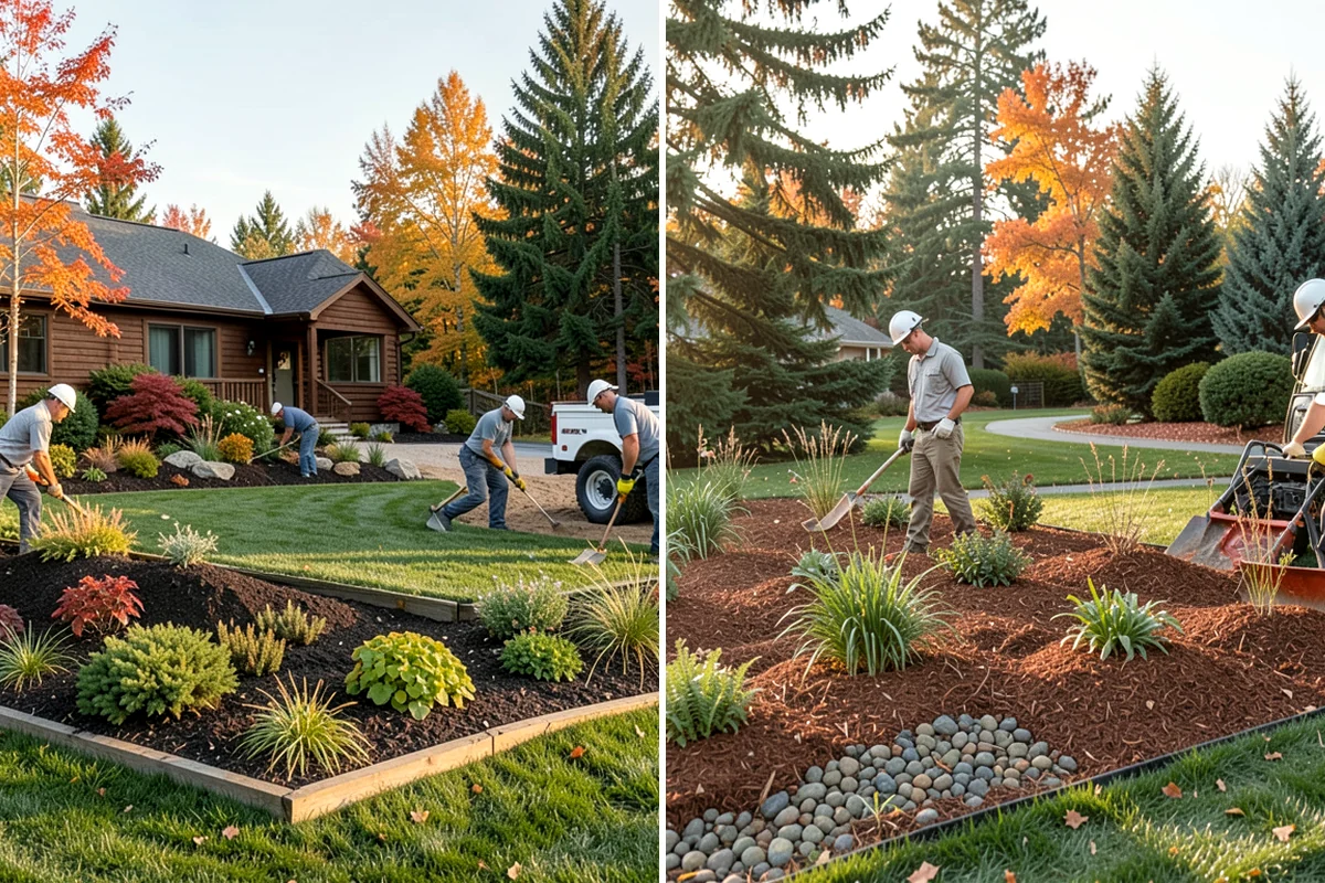 Dyed Mulch Installation in Puyallup, Pierce County, WA - Help you choose a color that complements your home and plantings