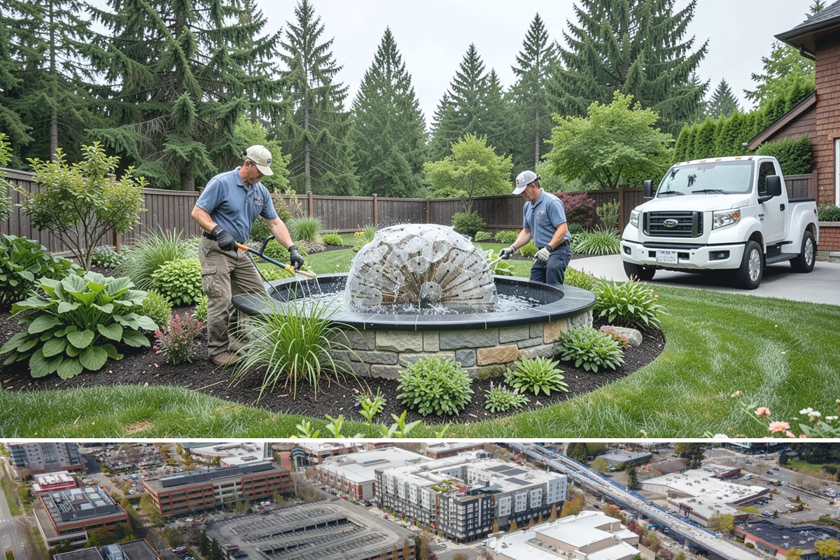 Dyed Mulch Installation in Redmond, King County, WA - Apply dyed mulch in spring for maximum color impact through summer, with an optional light fall top-up to carry the look into...
