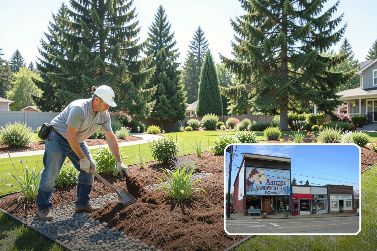 Dyed Mulch Installation in Ruston, Pierce County, WA - Bold, uniform color that resists fading for a full season