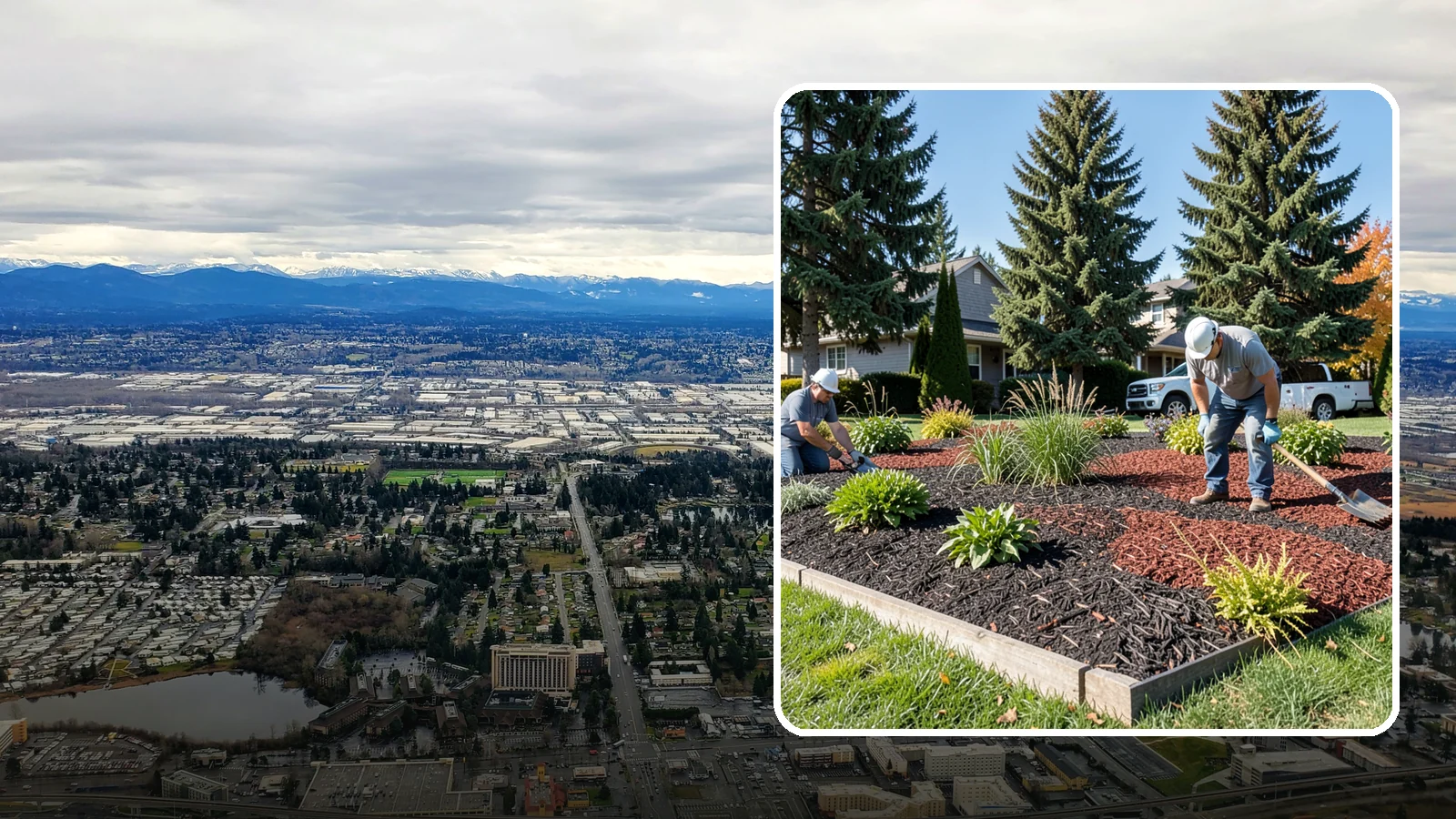 Dyed Mulch Installation in SeaTac, King County, WA - We install colorfast dyed mulch in rich black, brown, or red tones that hold their color through the season.