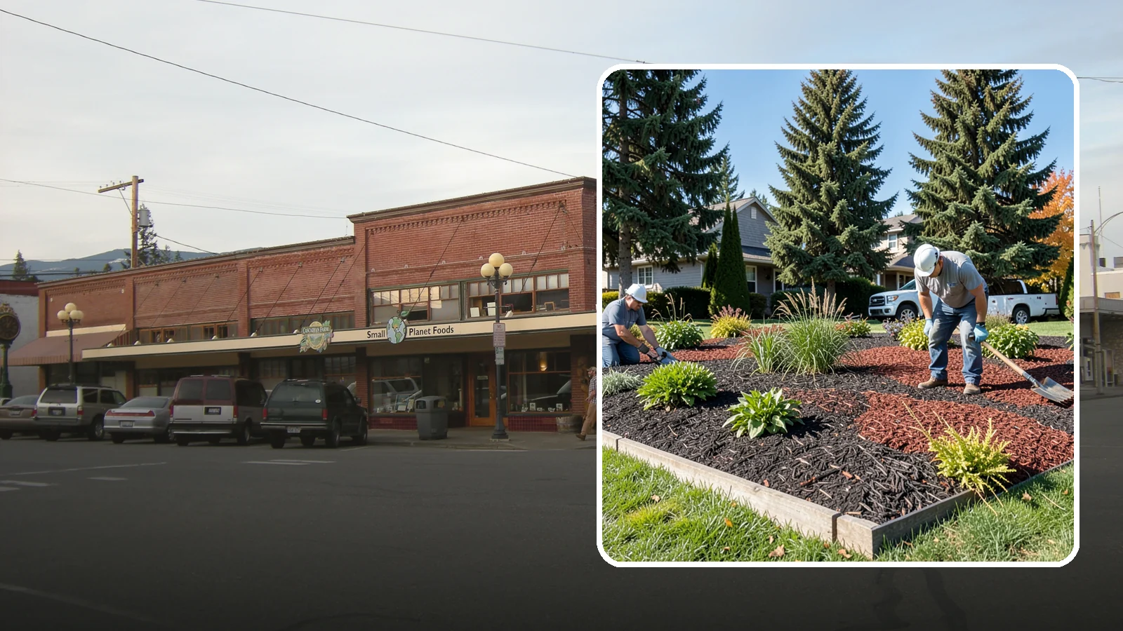 Dyed Mulch Installation in Sedro-Woolley, Skagit County, WA - We install colorfast dyed mulch in rich black, brown, or red tones that hold their color through the season.