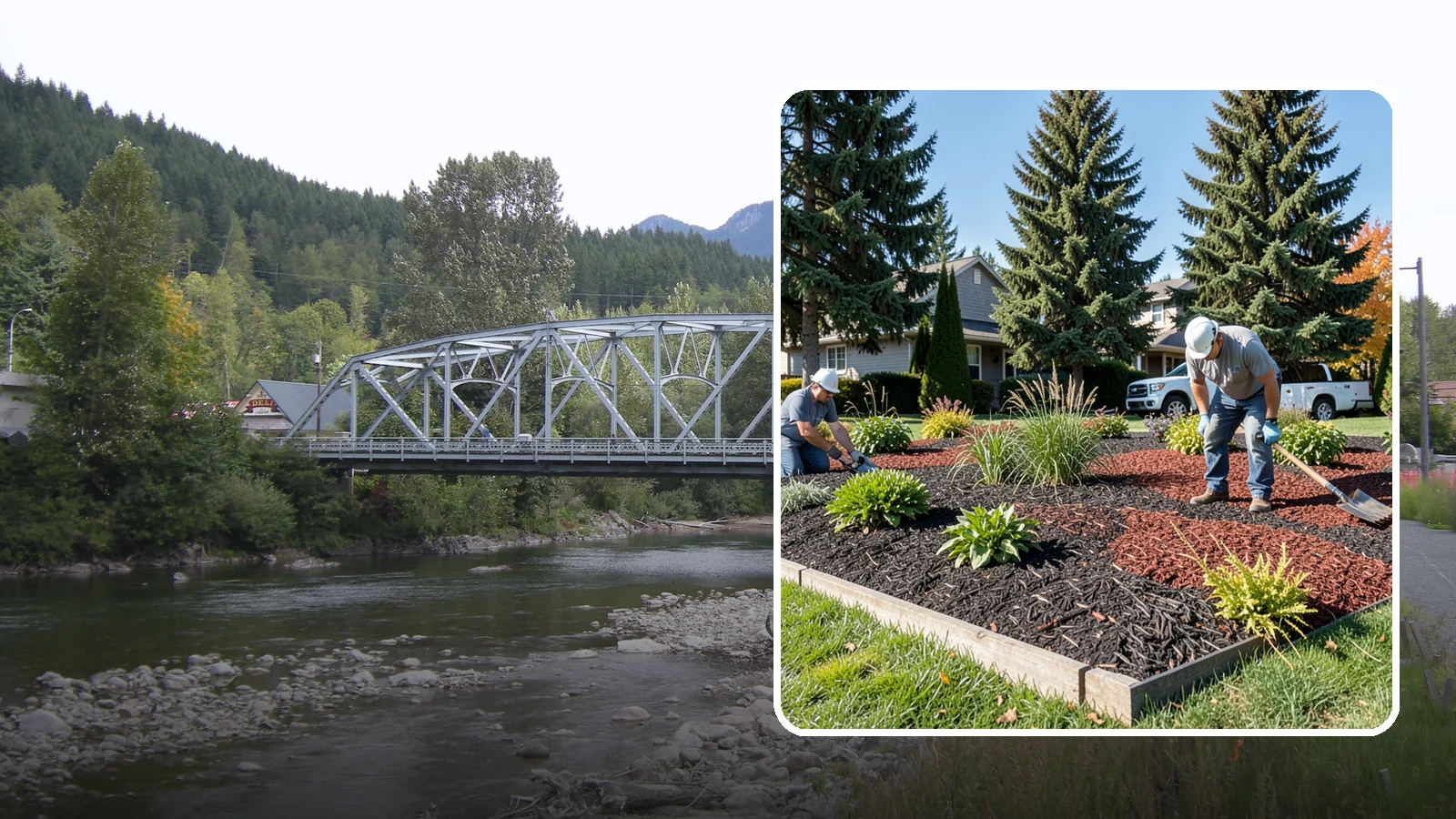 Dyed Mulch Installation in Skykomish, King County, WA - We install colorfast dyed mulch in rich black, brown, or red tones that hold their color through the season.