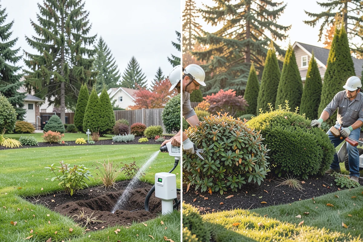 Dyed Mulch Installation in South Prairie, Pierce County, WA - Help you choose a color that complements your home and plantings
