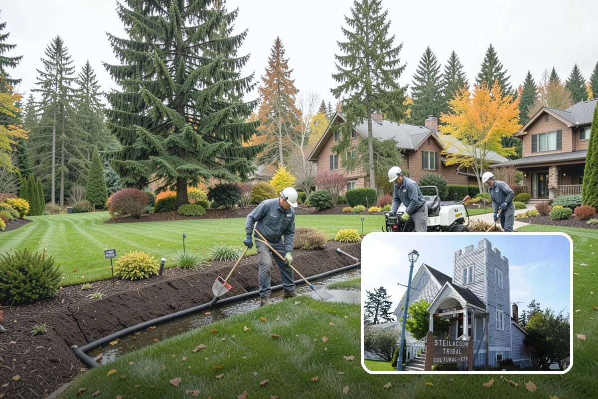 Dyed Mulch Installation in Steilacoom, Pierce County, WA - Bold, uniform color that resists fading for a full season