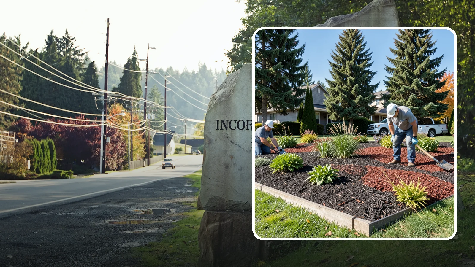 Dyed Mulch Installation in Wilkeson, Pierce County, WA - We install colorfast dyed mulch in rich black, brown, or red tones that hold their color through the season.