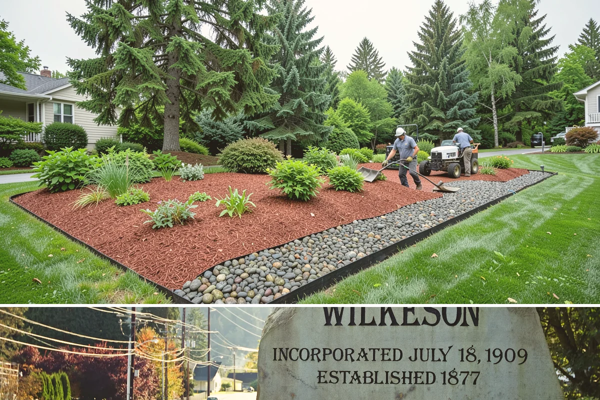 Dyed Mulch Installation in Wilkeson, Pierce County, WA - Apply dyed mulch in spring for maximum color impact through summer, with an optional light fall top-up to carry the look into...