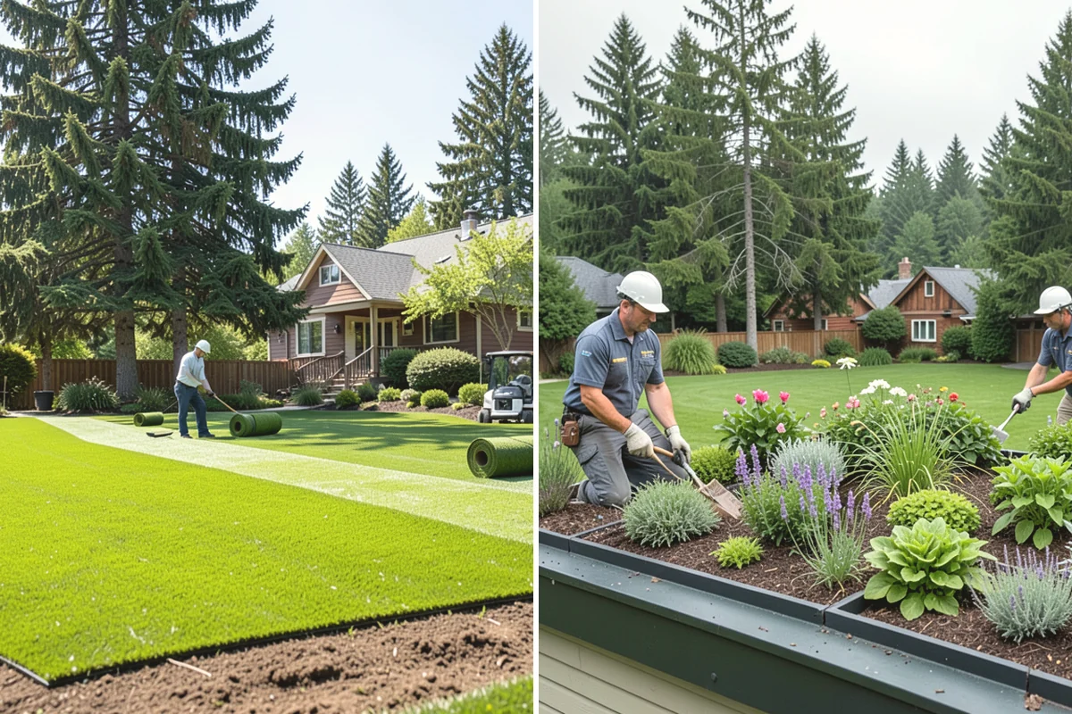 Emerald Green Arborvitae Trimming in Anacortes, Skagit County, WA - Assess spacing, color, and any winter splay across the row