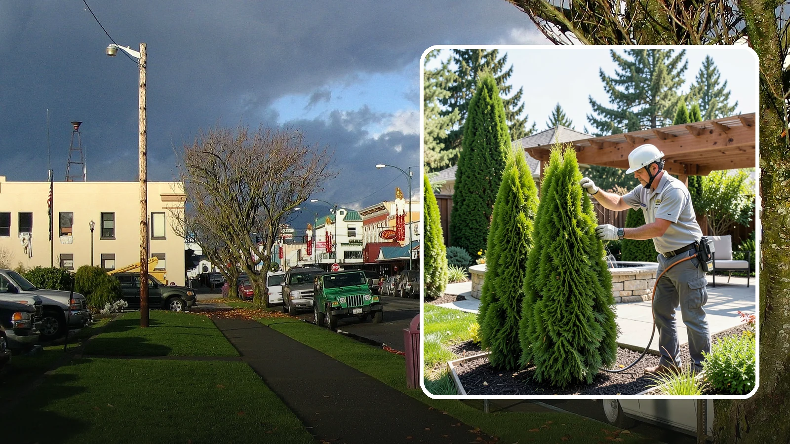 Emerald Green Arborvitae Trimming in Arlington, Snohomish County, WA - Precision trimming for Emerald Green arborvitae that preserves its naturally narrow, columnar shape and rich year-round color.