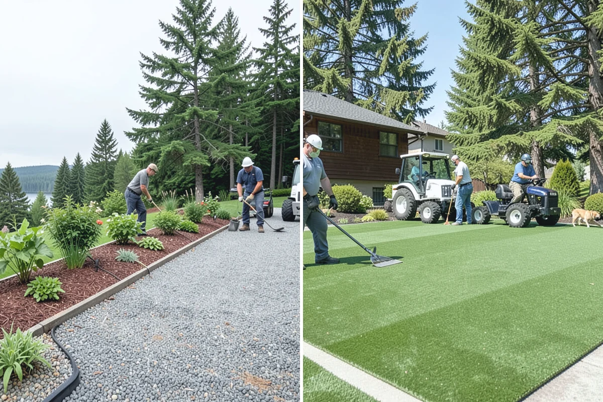 Emerald Green Arborvitae Trimming in Beaux Arts Village, King County, WA - Assess spacing, color, and any winter splay across the row