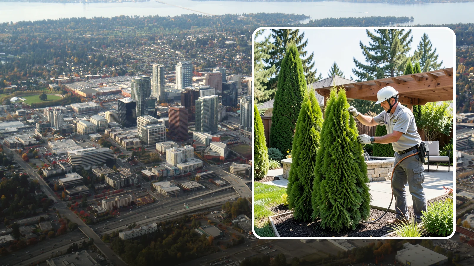 Emerald Green Arborvitae Trimming in Bellevue, King County, WA - Precision trimming for Emerald Green arborvitae that preserves its naturally narrow, columnar shape and rich year-round color.