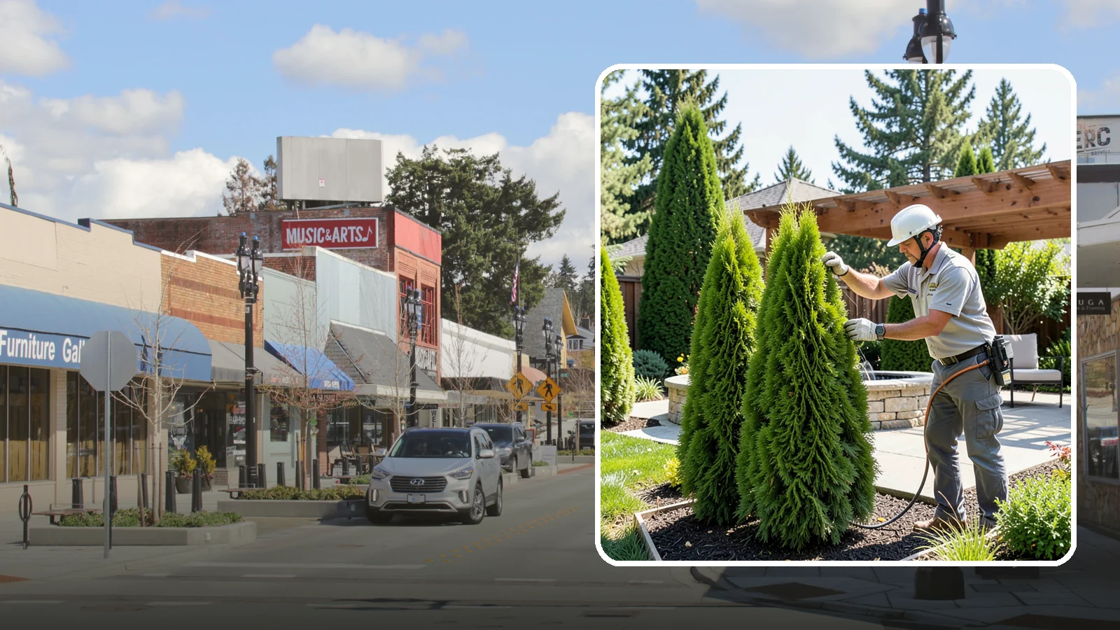 Emerald Green Arborvitae Trimming in Bothell, King County, WA - Precision trimming for Emerald Green arborvitae that preserves its naturally narrow, columnar shape and rich year-round color.