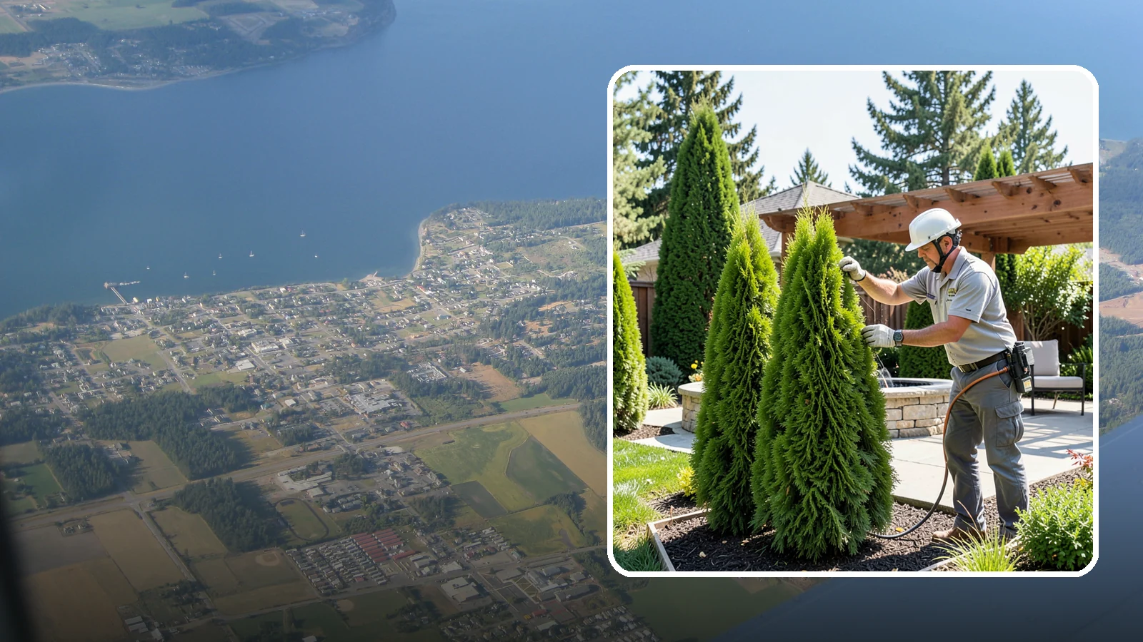 Emerald Green Arborvitae Trimming in Coupeville, Island County, WA - Precision trimming for Emerald Green arborvitae that preserves its naturally narrow, columnar shape and rich year-round color.