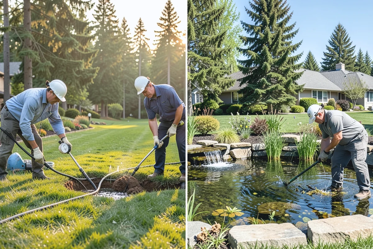 Emerald Green Arborvitae Trimming in Coupeville, Island County, WA - Assess spacing, color, and any winter splay across the row