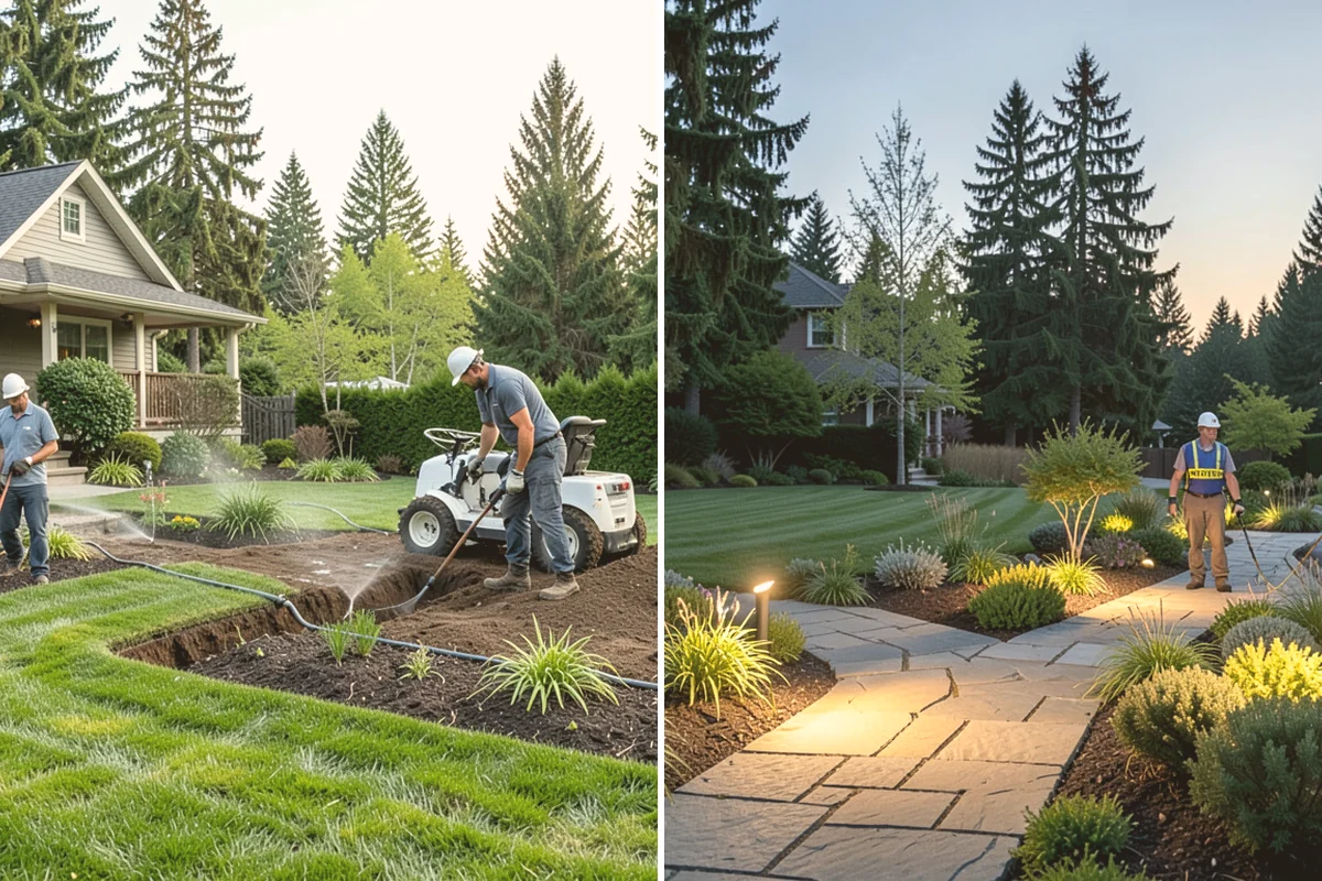 Emerald Green Arborvitae Trimming in Eatonville, Pierce County, WA - Assess spacing, color, and any winter splay across the row