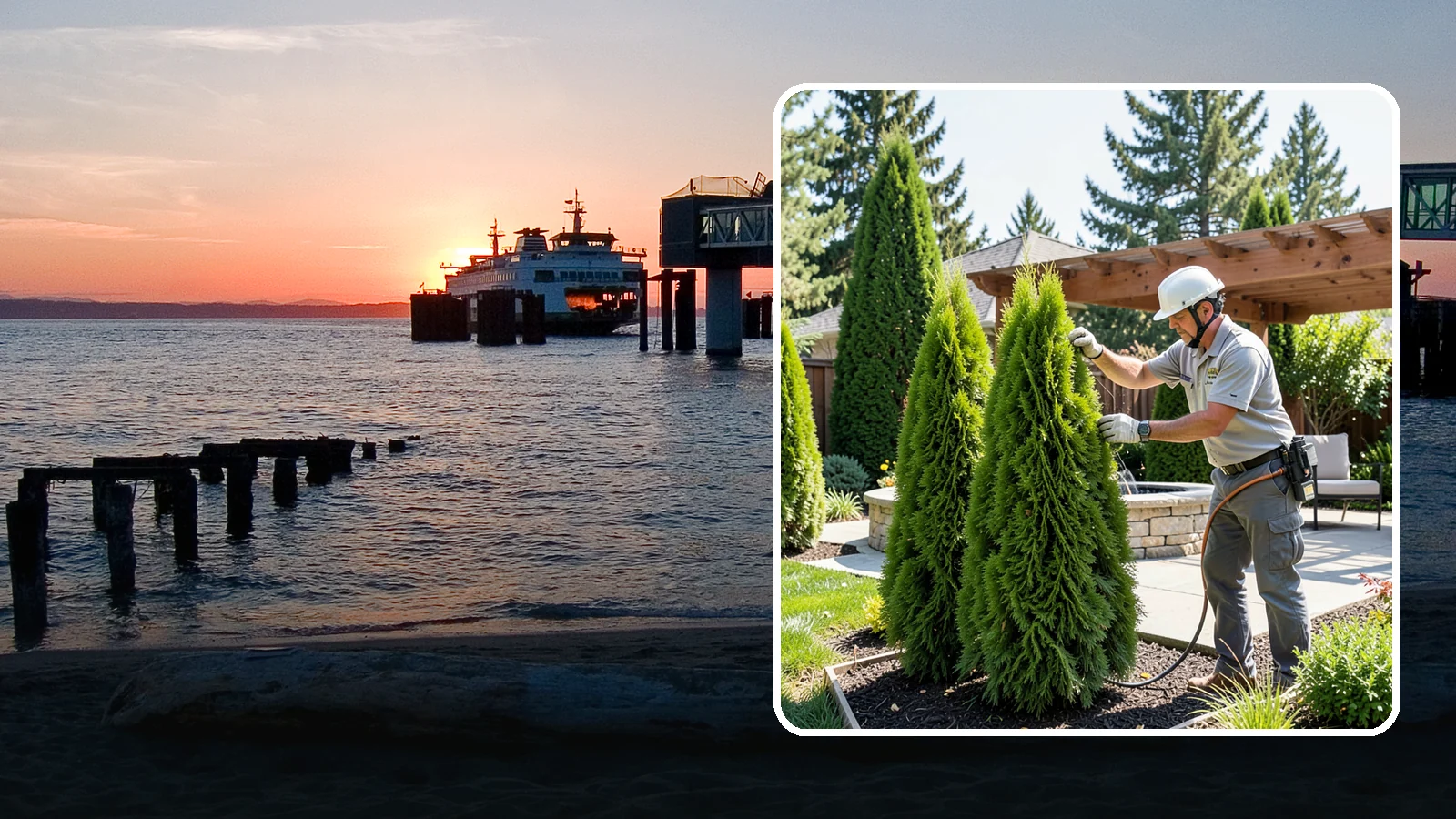 Emerald Green Arborvitae Trimming in Edmonds, Snohomish County, WA - Precision trimming for Emerald Green arborvitae that preserves its naturally narrow, columnar shape and rich year-round color.