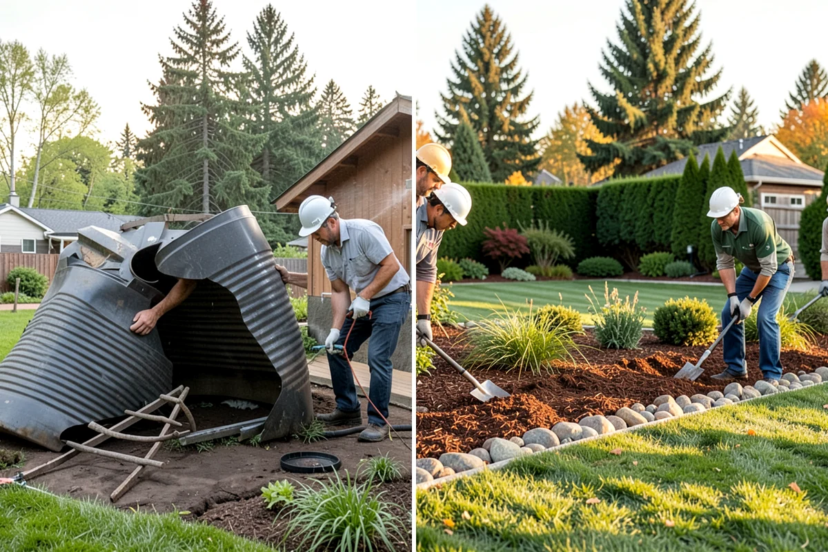 Emerald Green Arborvitae Trimming in Enumclaw, King County, WA - Assess spacing, color, and any winter splay across the row