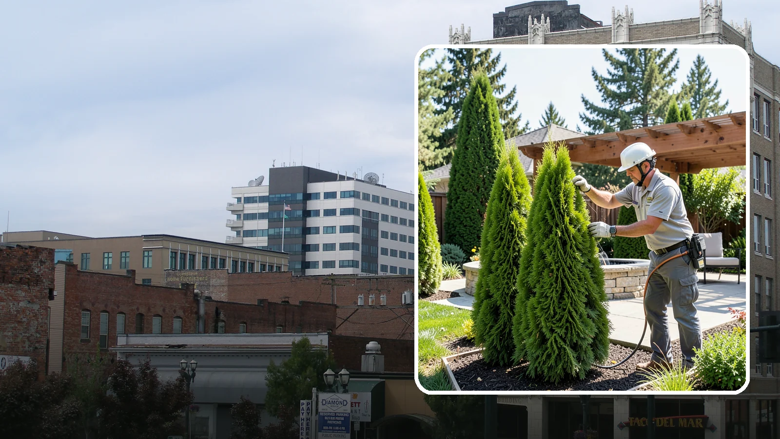 Emerald Green Arborvitae Trimming in Everett, Snohomish County, WA - Precision trimming for Emerald Green arborvitae that preserves its naturally narrow, columnar shape and rich year-round color.