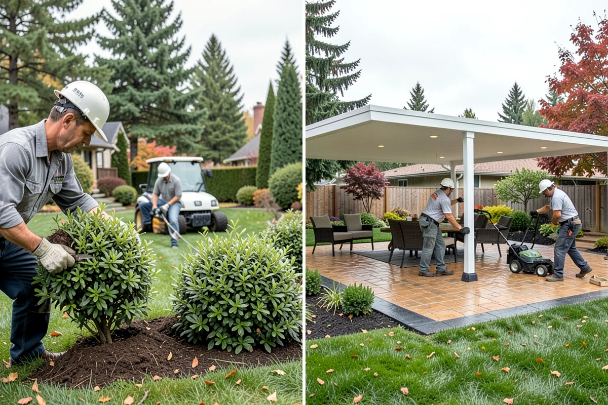 Emerald Green Arborvitae Trimming in Everett, Snohomish County, WA - Assess spacing, color, and any winter splay across the row