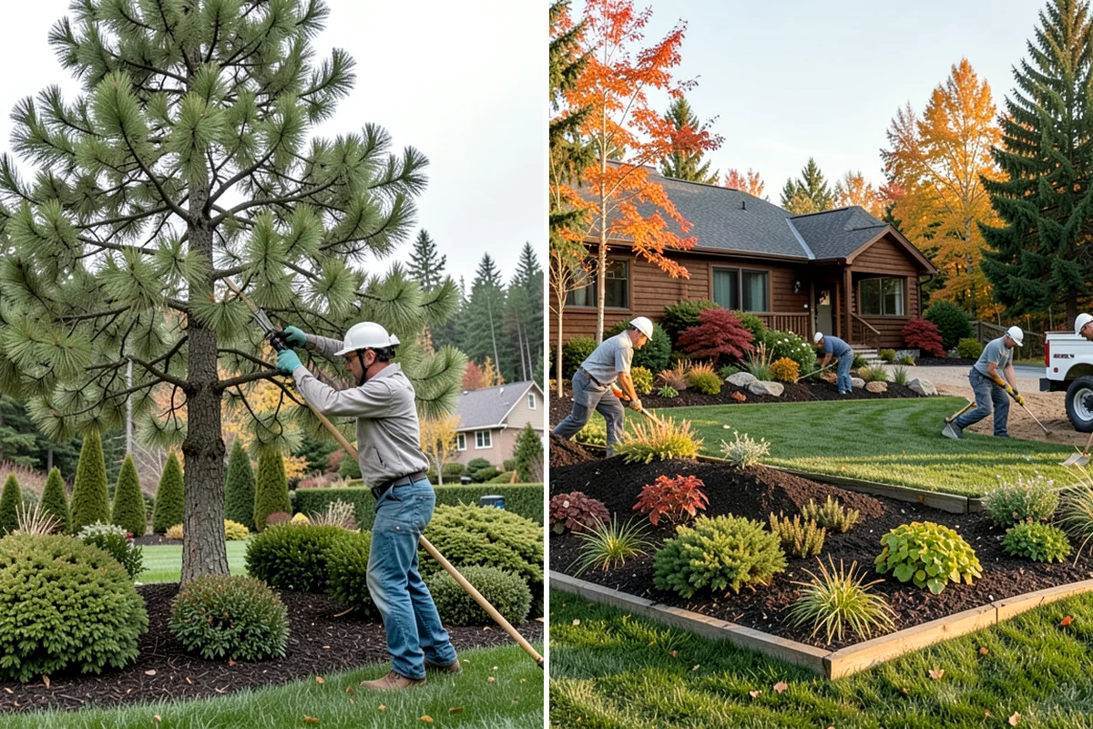 Emerald Green Arborvitae Trimming in Federal Way, King County, WA - Assess spacing, color, and any winter splay across the row