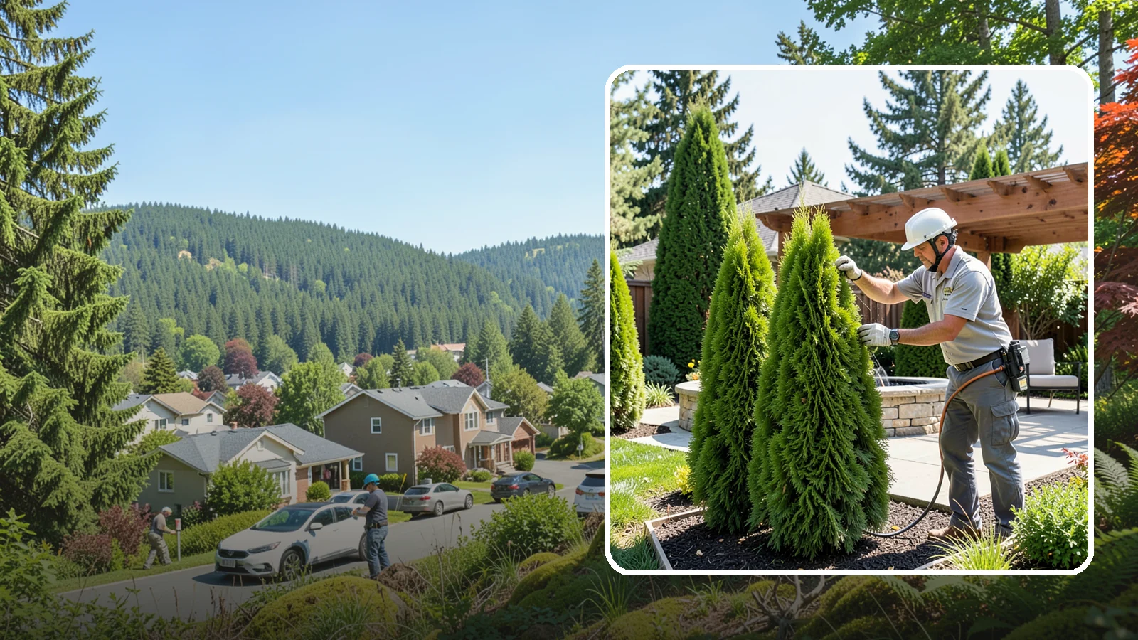 Emerald Green Arborvitae Trimming in Index, Snohomish County, WA - Precision trimming for Emerald Green arborvitae that preserves its naturally narrow, columnar shape and rich year-round color.