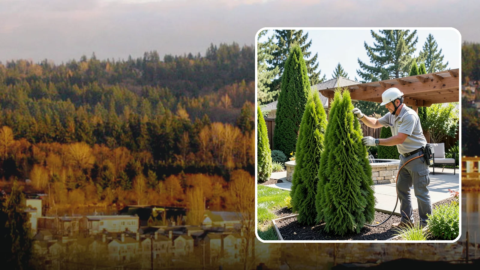 Emerald Green Arborvitae Trimming in Kenmore, King County, WA - Precision trimming for Emerald Green arborvitae that preserves its naturally narrow, columnar shape and rich year-round color.