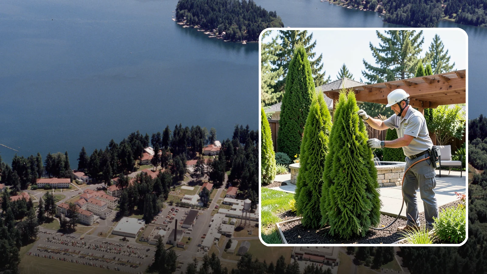 Emerald Green Arborvitae Trimming in Lakewood, Pierce County, WA - Precision trimming for Emerald Green arborvitae that preserves its naturally narrow, columnar shape and rich year-round color.