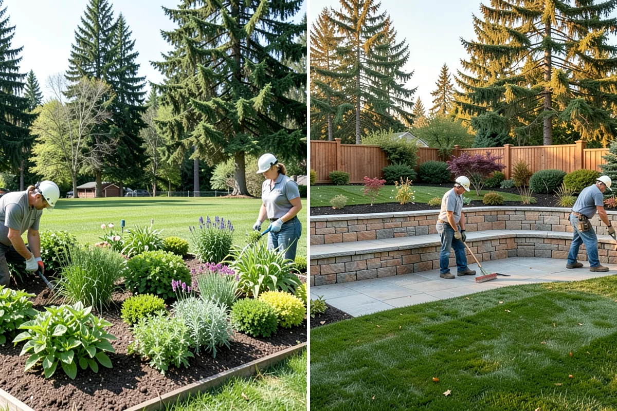Emerald Green Arborvitae Trimming in Lakewood, Pierce County, WA - Assess spacing, color, and any winter splay across the row
