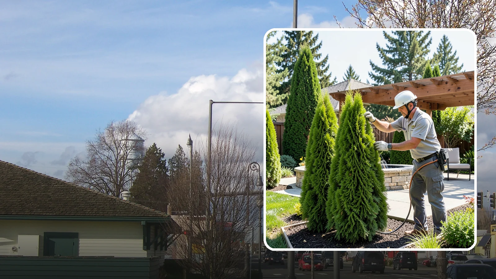 Emerald Green Arborvitae Trimming in Marysville, Snohomish County, WA - Precision trimming for Emerald Green arborvitae that preserves its naturally narrow, columnar shape and rich year-round color.