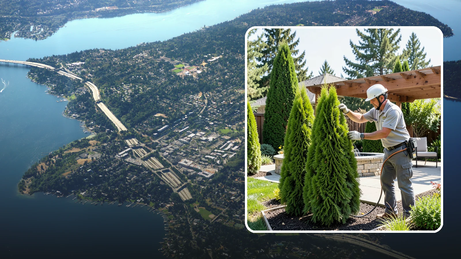 Emerald Green Arborvitae Trimming in Mercer Island, King County, WA - Precision trimming for Emerald Green arborvitae that preserves its naturally narrow, columnar shape and rich year-round color.