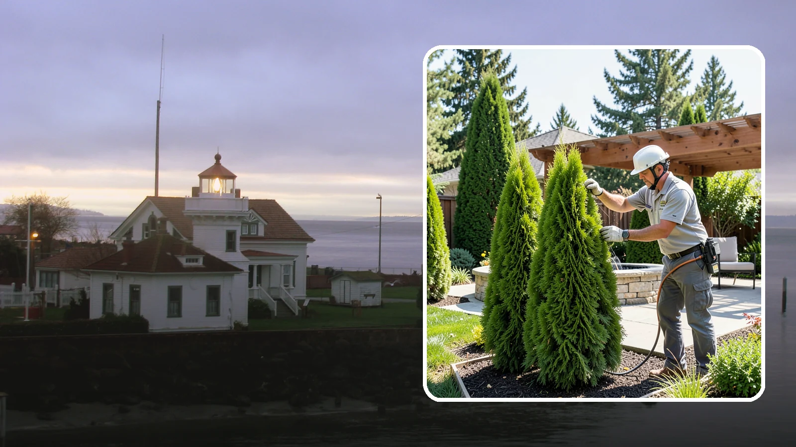 Emerald Green Arborvitae Trimming in Mukilteo, Snohomish County, WA - Precision trimming for Emerald Green arborvitae that preserves its naturally narrow, columnar shape and rich year-round color.