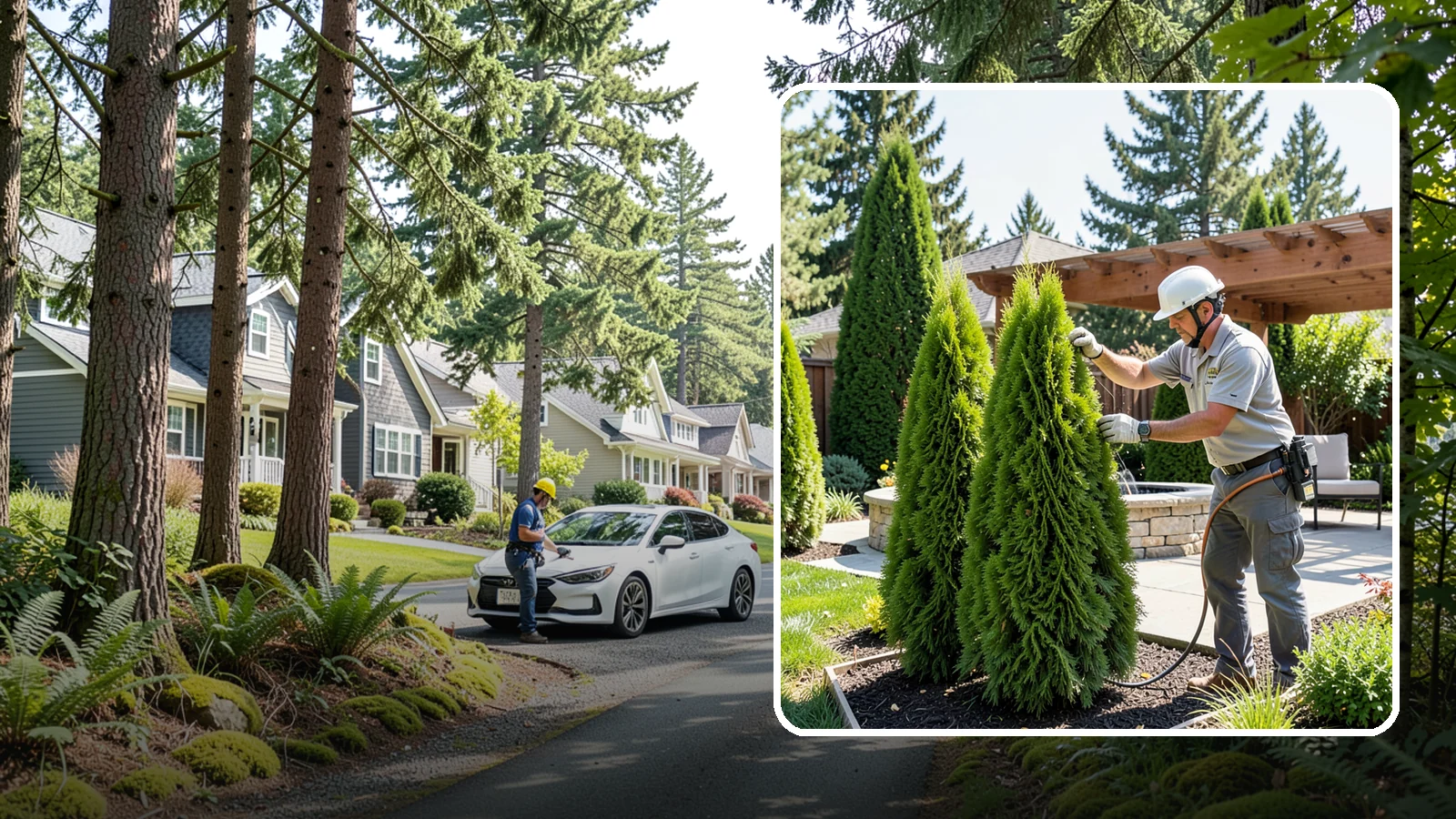 Emerald Green Arborvitae Trimming in Normandy Park, King County, WA - Precision trimming for Emerald Green arborvitae that preserves its naturally narrow, columnar shape and rich year-round color.