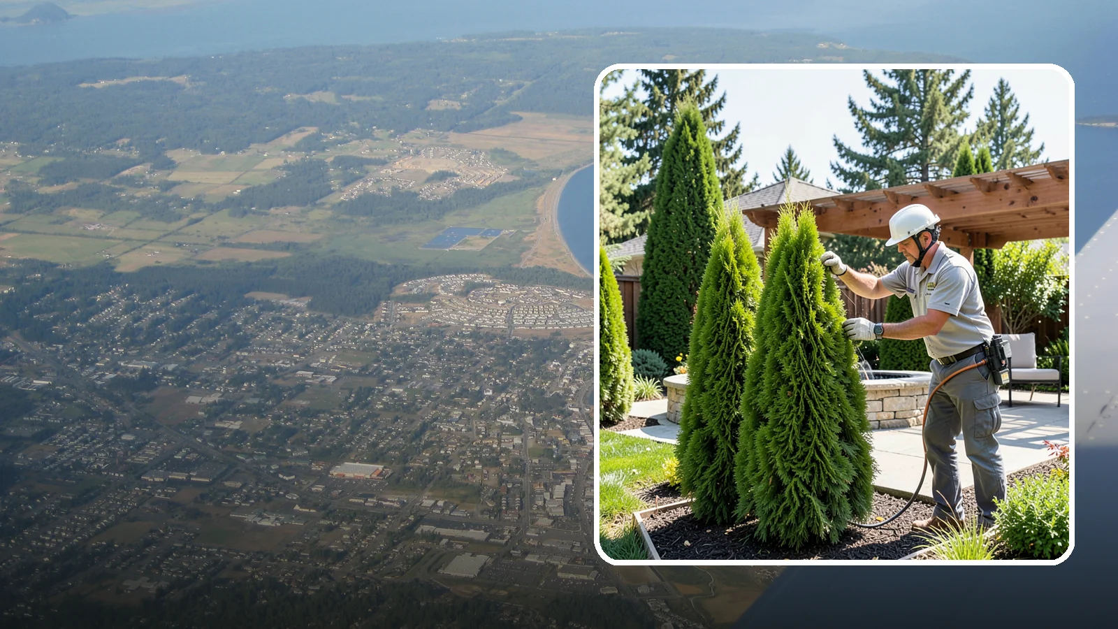 Emerald Green Arborvitae Trimming in Oak Harbor, Island County, WA - Precision trimming for Emerald Green arborvitae that preserves its naturally narrow, columnar shape and rich year-round color.