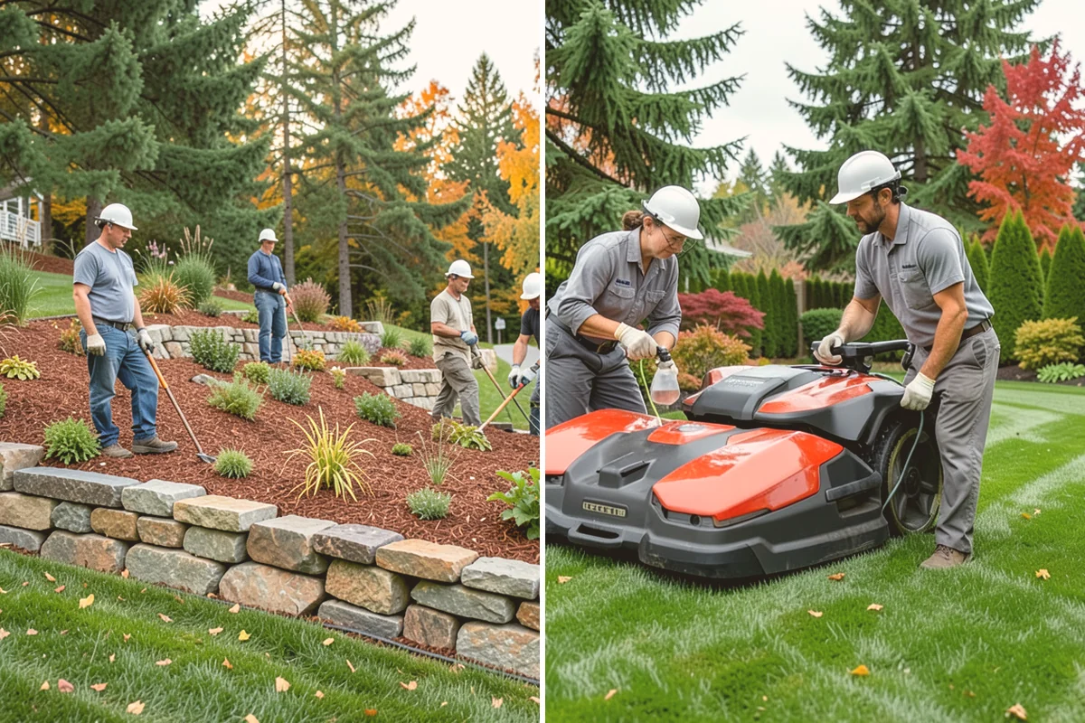 Emerald Green Arborvitae Trimming in Orting, Pierce County, WA - Assess spacing, color, and any winter splay across the row
