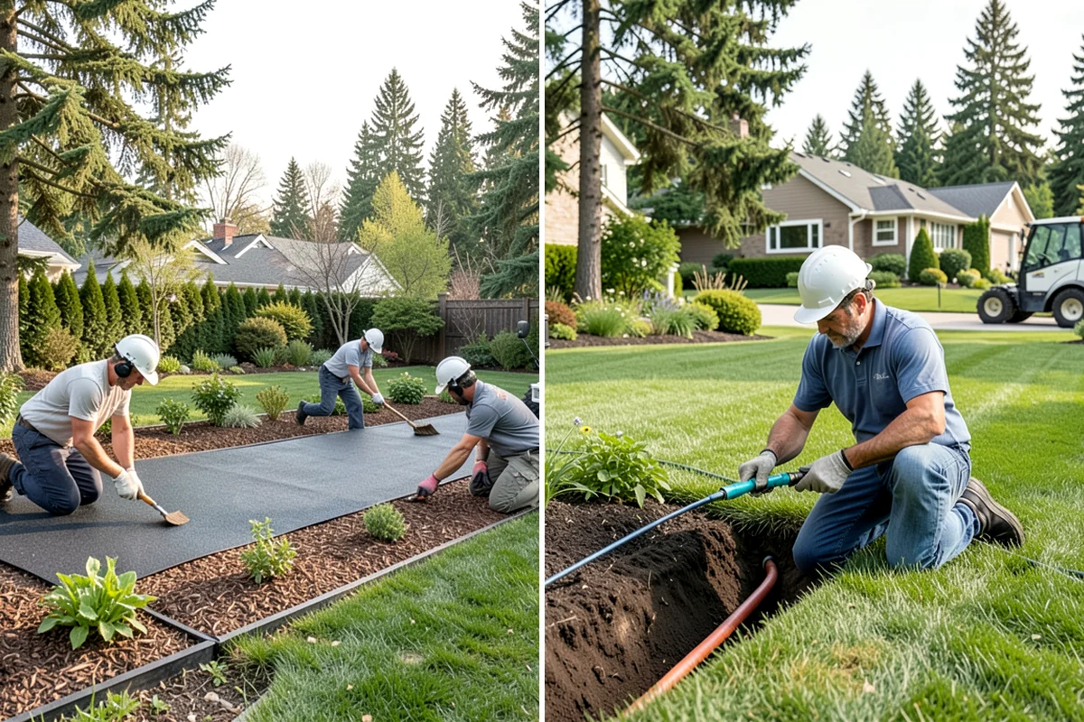 Emerald Green Arborvitae Trimming in Pacific, King County, WA - Assess spacing, color, and any winter splay across the row