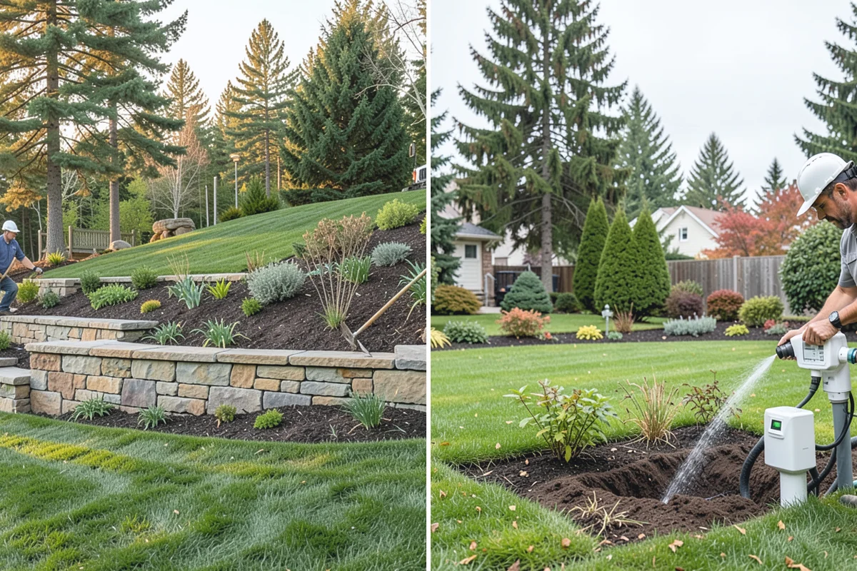 Emerald Green Arborvitae Trimming in Redmond, King County, WA - Assess spacing, color, and any winter splay across the row