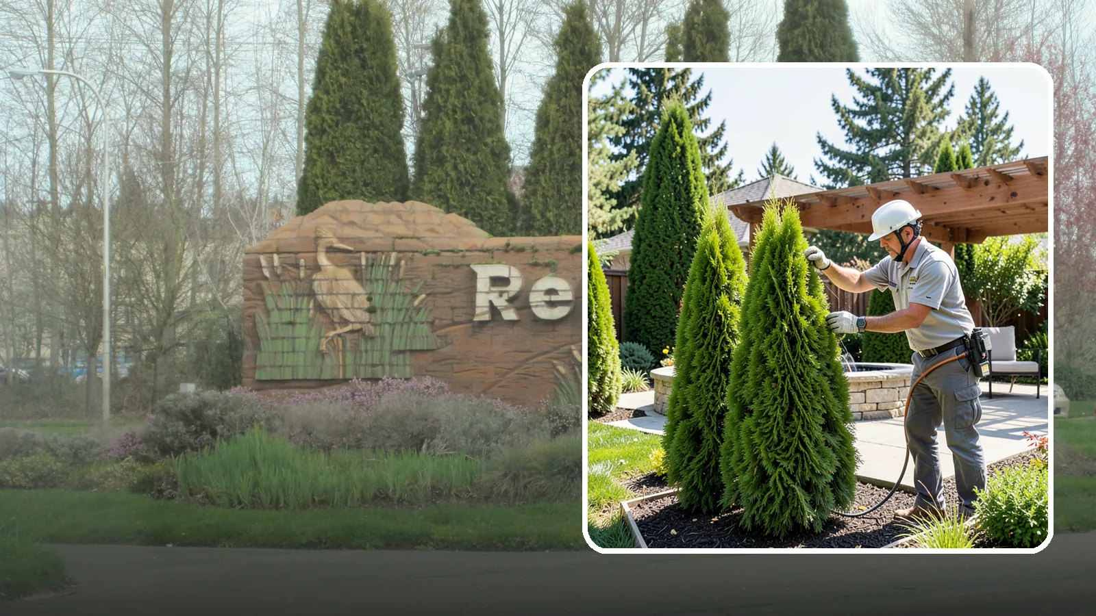Emerald Green Arborvitae Trimming in Renton, King County, WA - Precision trimming for Emerald Green arborvitae that preserves its naturally narrow, columnar shape and rich year-round color.