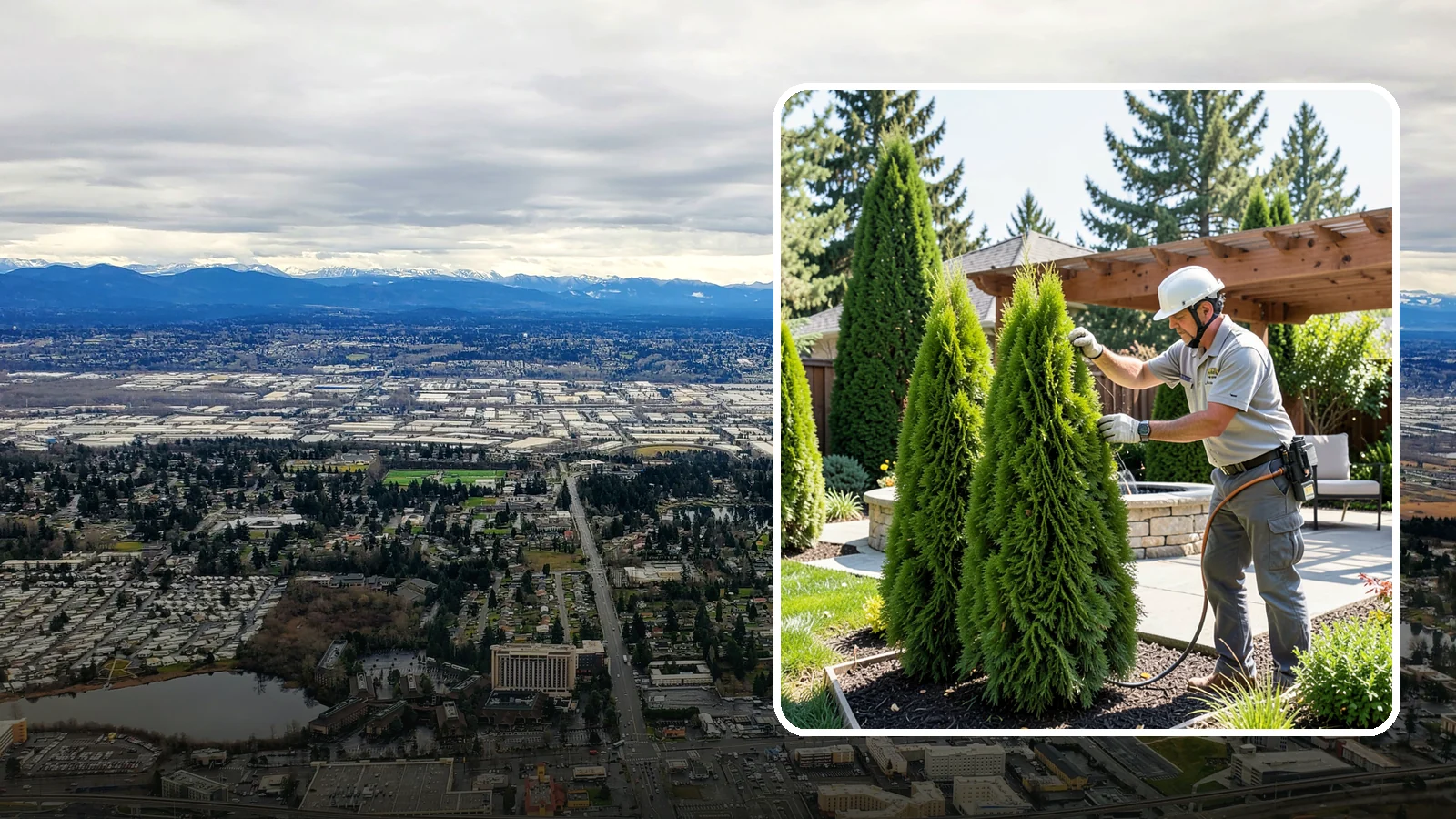 Emerald Green Arborvitae Trimming in SeaTac, King County, WA - Precision trimming for Emerald Green arborvitae that preserves its naturally narrow, columnar shape and rich year-round color.