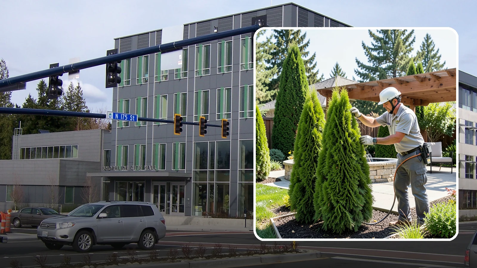 Emerald Green Arborvitae Trimming in Shoreline, King County, WA - Precision trimming for Emerald Green arborvitae that preserves its naturally narrow, columnar shape and rich year-round color.