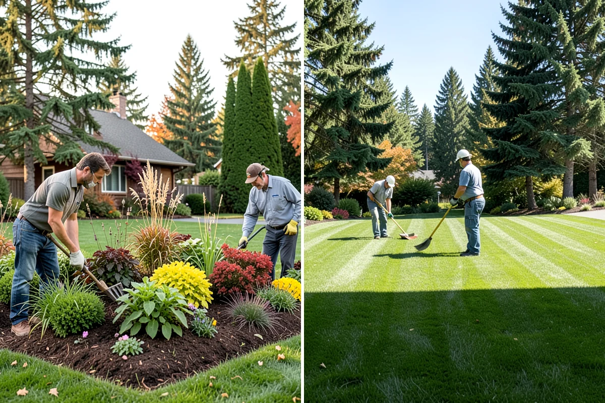 Emerald Green Arborvitae Trimming in Snoqualmie, King County, WA - Assess spacing, color, and any winter splay across the row