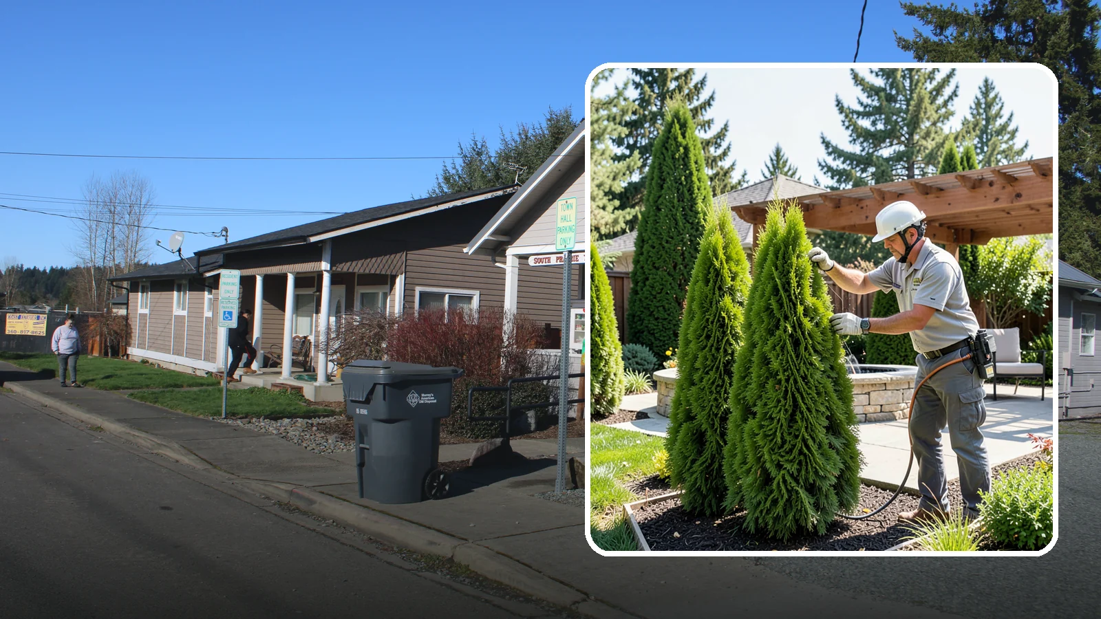 Emerald Green Arborvitae Trimming in South Prairie, Pierce County, WA - Precision trimming for Emerald Green arborvitae that preserves its naturally narrow, columnar shape and rich year-round color.