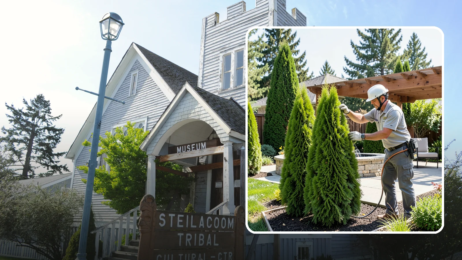 Emerald Green Arborvitae Trimming in Steilacoom, Pierce County, WA - Precision trimming for Emerald Green arborvitae that preserves its naturally narrow, columnar shape and rich year-round color.