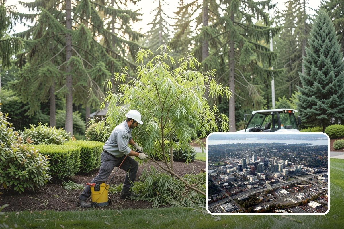 English Laurel Trimming in Bellevue, King County, WA - Controls vigorous, fast annual growth