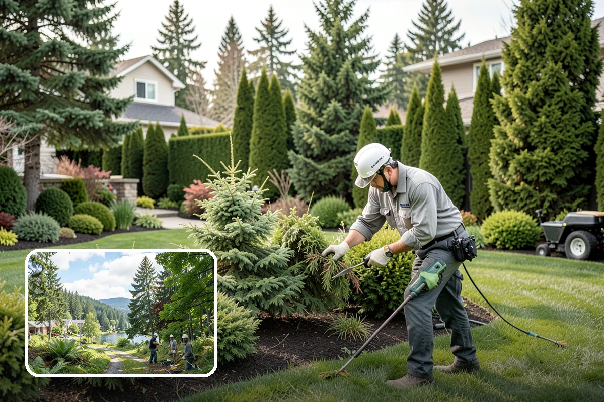 English Laurel Trimming in Lake Forest Park, King County, WA - Controls vigorous, fast annual growth