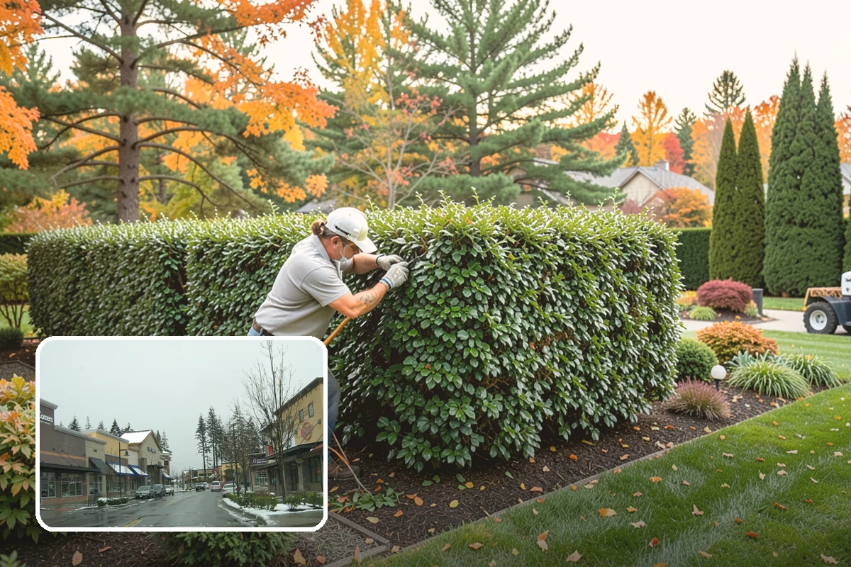 English Laurel Trimming in Mill Creek, Snohomish County, WA - Controls vigorous, fast annual growth