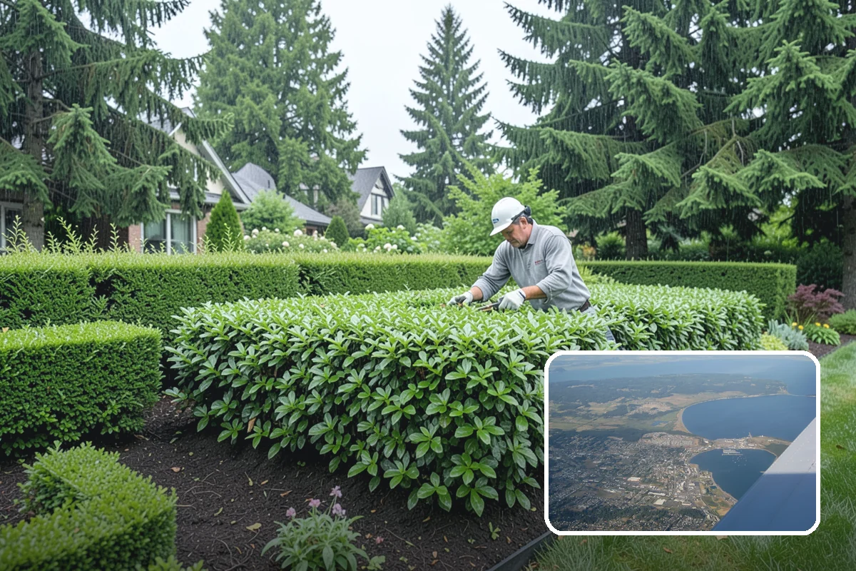 English Laurel Trimming in Oak Harbor, Island County, WA - Controls vigorous, fast annual growth