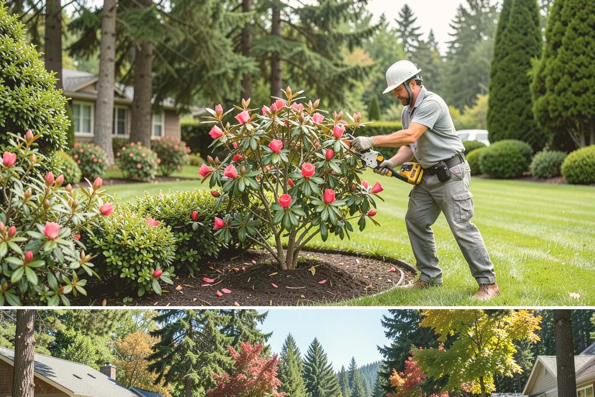 English Laurel Trimming in Orting, Pierce County, WA - Trim in late spring and mid-summer